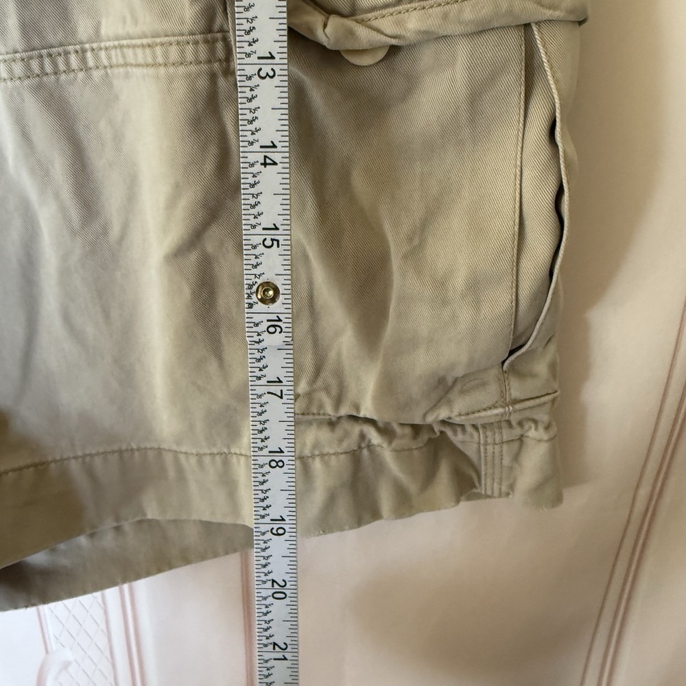 Polo Ralph Lauren Mens Size 34 Khaki Beige Classic Chino Cargo Shorts Utility - Picture 8 of 11